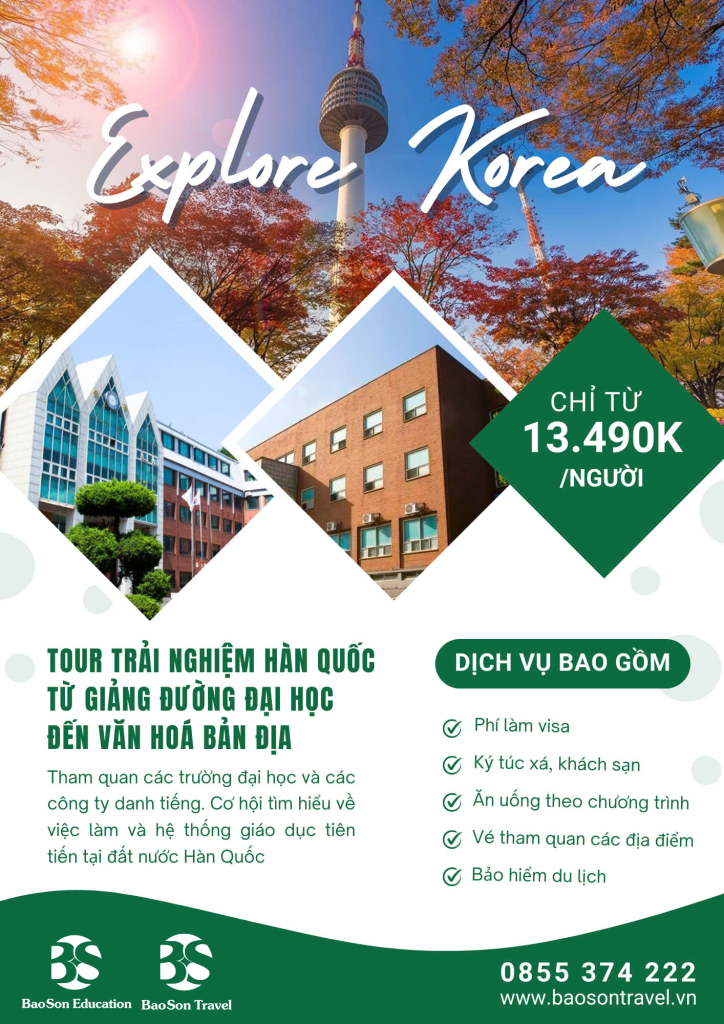 Trải nghiệm Hàn Quốc | Bao Son Education
