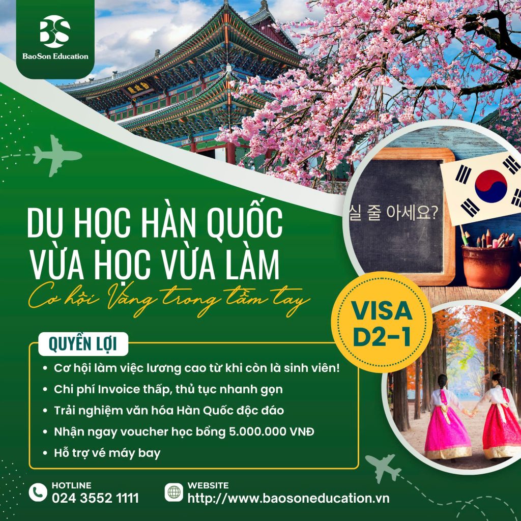 CHƯƠNG TRÌNH DU HỌC CAO ĐẲNG HÀN QUỐC HỆ D2-1 | Bao Son Education